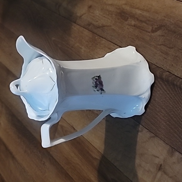 Antique Victorian Chocolate Pot German Porcelain PinkRoses Shabby Cottage Chic - Picture 2 of 7